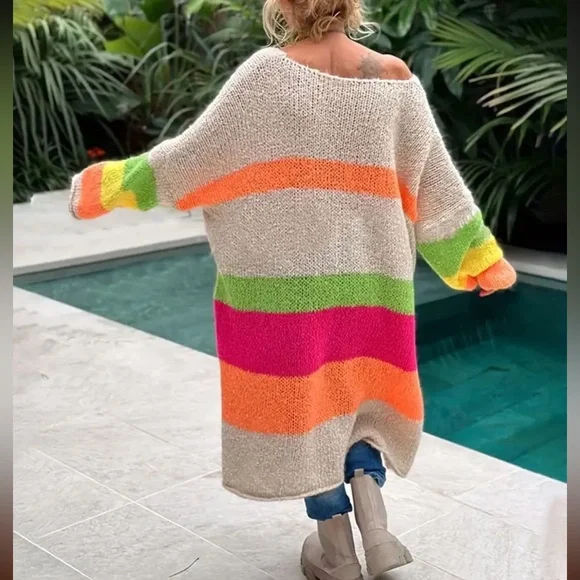 New Boho Colorful Sweater - Picture 2 of 2